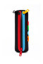 01109 Black Three-Eye Colorful Zipper Waterproof Bondit Fabric Plush Printed Pencil Case Pen Holder - 4