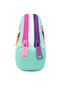 01109 Mint Green Three-Eye Colorful Zipper Waterproof Bondit Fabric Plush Printed Pencil Case Pen Holder - 6