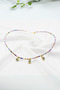 Colorful Sand Beaded Framed Evil Eye Beaded Bijoux Necklace, Gift Necklace - 2