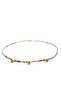 Colorful Sand Beaded Framed Evil Eye Beaded Bijoux Necklace, Gift Necklace - 5