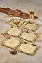 6-Piece Metal Decorative Special Design Presentation, Promise Tray Set, Catering Presentation Serving Tray Set