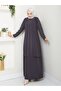 Plus size mother dress with stone sleeves - 7
