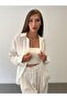 Elastic Waist Modal White Shirt and Trousers Suit - 3