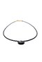 Black Colored Sand Beaded Handmade Glass Evil Eye Beaded Daisy Bijoux Necklace, Gift Necklace - 3
