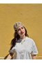 Beige Colored Sequin Knitted Crochet Hat, Patterned Cap, Crochet Hat - 3