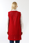Women's Red Seasonal Knitwear Vest - 7