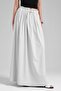 Women's Long Skirt with Side Stripes and Elastic Waist Design