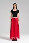 Women's Stripe Detailed Elastic Waist Design Skirt - 6