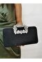 Women's Evening Big Black Shiny Chain Wedding Night Party Bag - 2