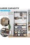 Fohome 5-Tier Coat Rack with Shoe Rack, 3 in 1 Shoe Organizer Cabinet Entryway with 8 Hooks - 7