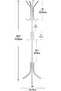 Standing Metal Coat Rack Hat Hanger 11 Hook For Jacket, Purse, Scarf Rack, Umbrella Tree - 6