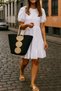 XXL Large Size Straw Black Beach Day Bag Shopping Bag