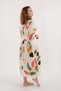Muslin Kimono 100% Cotton Leaf Printed Patterned Bathrobe Kaftan Dressing Gown - 6