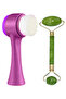 Beomeen Face Brush 2 In 1, Silicone Facial Cleansing Exfoliating Brush Soft Bristles Pore-pink
