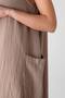 Muslin Fabric 100% Cotton Sleeveless Summer Casual Authentic Dress Mink - 2
