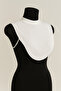 Women's White-Black 2-Piece Hijab Neck Collar Black and White Simit Undergarment Neck Collar Plain Model - 3