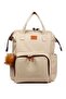 Mother Baby Care Backpack-Shoulder Bag with Pompom, Waterproof, Thermal, with Bottle Compartment, Stroller Strap, Gift