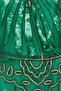 Angel Sleeve Plus Size Flapper Dress in Emerald Green - 7