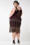 Molly Flapper Dress in Plum Plus Size - 2