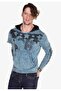 Cl279 Printed Stone Embroidered Men's Hooded Sweatshirt - 2