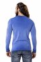 Cl527 Buttoned Basic Blue Sweatshirt - 3