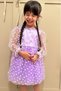 Lilac Floral Patterned Tulle Skirt and Three Quarter Tulle Sleeve Baby Girl & Girl's Dress - Flower - 7