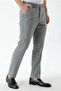 Men's Gray Polyviscon Trend Patterned Dynamic Fit Classic Trousers - 5
