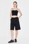 Women's Cotton Capri Black 7003-S