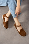 Genuine Suede Ultra Light Belt Detailed Buckle Women's Moccasin – Comfortable and Stylish Casual Shoes - 7