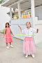 Girl's Floral Detailed Patterned Pomegranate Dress - 2