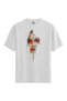 Women'S/Unisex White 100% Cotton Relaxed Fit Crew Neck Map of Her Custom Printed T-Shirt