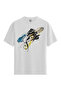 Men/Unisex White 100% Cotton Relaxed Fit Crew Neck Flow Custom Printed T-Shirt