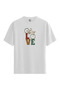 Women/Unisex White 100% Cotton Relaxed Fit Crew Neck Love Cycle Special Printed T-Shirt