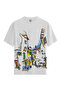 Men'S/Unisex White 100% Cotton Relaxed Fit (Relaxed Fit) Crew Neck Echo Custom Printed T-Shirt