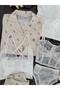 Ecru Müberra Satin Boxed 9 Piece Giant Pajamas Nightgown Underwear Dowry Set - 4