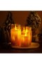 Candle Flameless Led, Real Wax Fake Wick Moving Flame Faux Wickless Pillar - 3