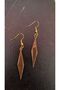 Brown Gold Colored Large Tile Shape Gold Accessory Dangle Epoxy Earrings Gift - 6