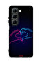 غطاء حماية لهاتف Infinix Hot 50 5G بتصميم يد مؤثرة تصنع القلب