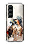 غطاء حماية لهاتف Infinix Hot 50 5G بتصميم نسر تجريدي