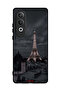 غطاء حماية لهاتف Oppo K12 5G بتصميم برج إيفل في الليل