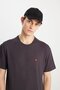 Relaxed Fit Small Logo Black Men's Short Sleeve T-Shirt - 4