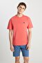 Men's Orange Round Neck T-Shirt - 3