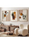 Natural Wood Framed Uv Printing Set of 3 Abstract Pattern Paintings – Modern & Stylish Wall Decor - 2