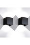 LED Aluminum Waterproof Wall Lamp,12W Black 3000K Adjustable Outdoor Garden Wall Mounted Lamp - 6