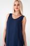 Muslin Fabric 100% Cotton Sleeveless Summer Casual Authentic Dress Navy Blue - 7