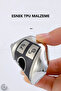 Mercedes-Benz Compatible A, B, C, E, S, g Series, Gl, Gla, Glc, Cla, Cls, Amg, Glossy Tpu Key Case Cover (Silver) - 3
