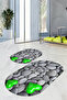 3D Printed Non-Slip Base Washable Oval Bath Mat Set of 2 Toilet Seat Covers - 2