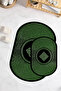 Digital Printed Non-Slip Base Washable Oval Bath Mat Set of 2 Toilet Seat Covers - 9