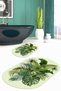 Digital Non-Slip Base Washable Floral Oval Bath Mat Set of 2 Toilet Seat Covers - 7