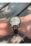 Gold and Silver Bicolor Simple Stylish Steel Cord Waterproof Women's Watch - 2